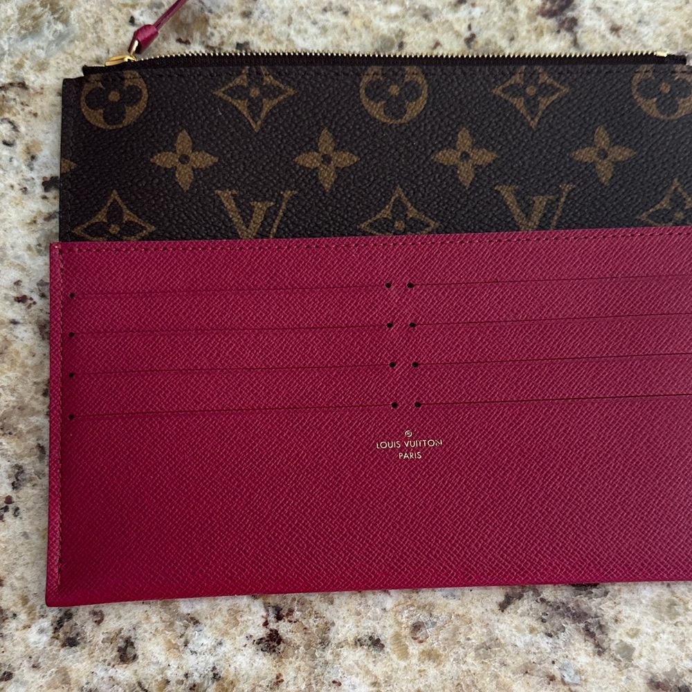 Louis Vuitton Brown and Red Key & Card Holder